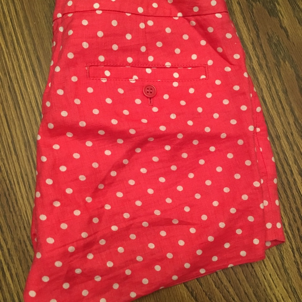 SALE ⭐️ J Crew Pink Polka Dot Shorts Sz 4 - Picture 4 of 6